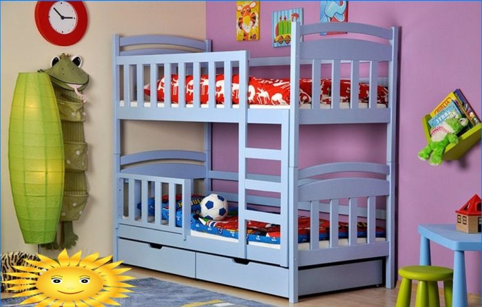 A good solution for a nursery - a bunk bed