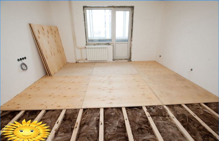 Floor insulation in the apartment