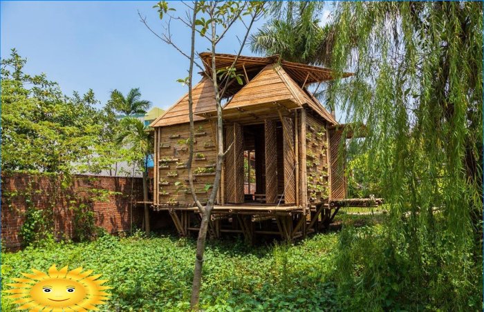 Small beautiful bamboo house