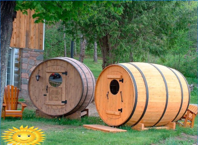 Barrel saunas: photo selection, building tips, prices