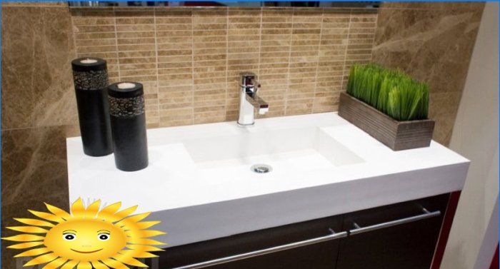 Bathroom countertops. Selection and care tips