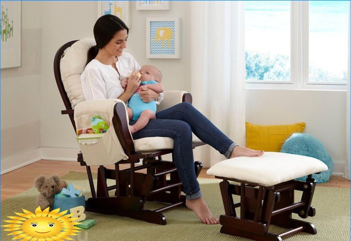 Armchair for nursing mother