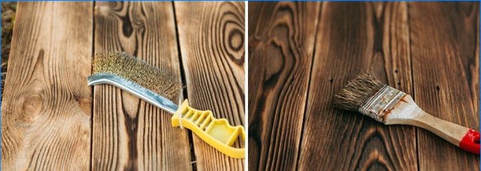 Burnt wood for decoration: advantages and DIY
