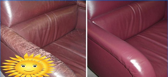 Repair of shabby leather furniture