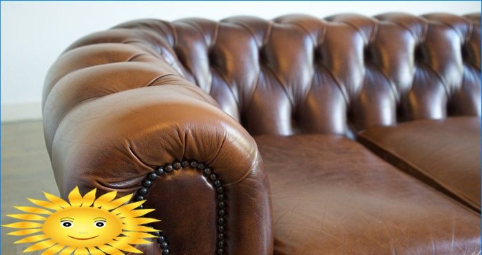 Leather upholstered furniture care