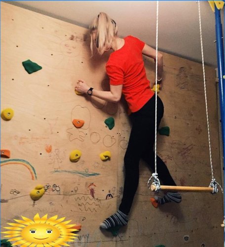 Climbing wall for children with their own hands