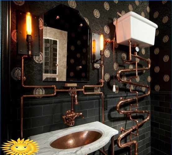 Copper in the interior: photos and examples