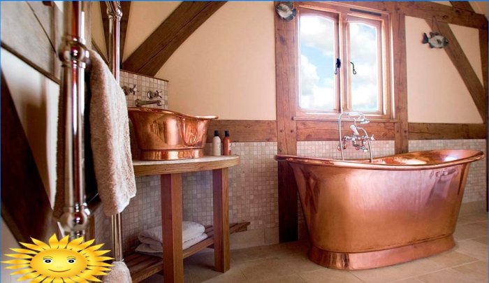 Copper in the interior: photos and examples