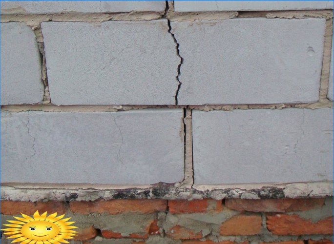 Cracks in the aerated concrete wall: causes and methods of struggle