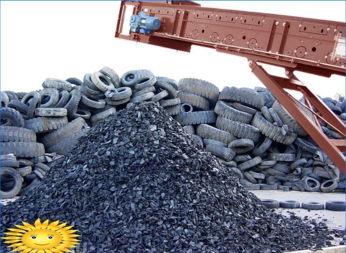 Processing of tires into crumb rubber