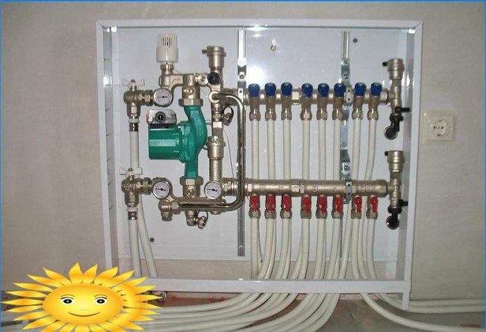 Design and installation of water supply and heating systems for a house made of metal-polymer pipes