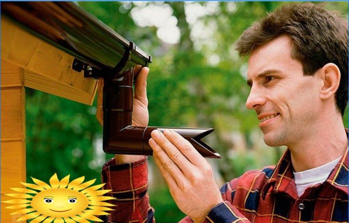 DIY gutter installation: how to fix a gutter and a pipe