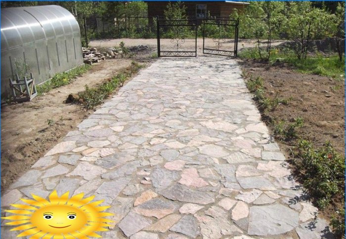 DIY natural stone garden paths