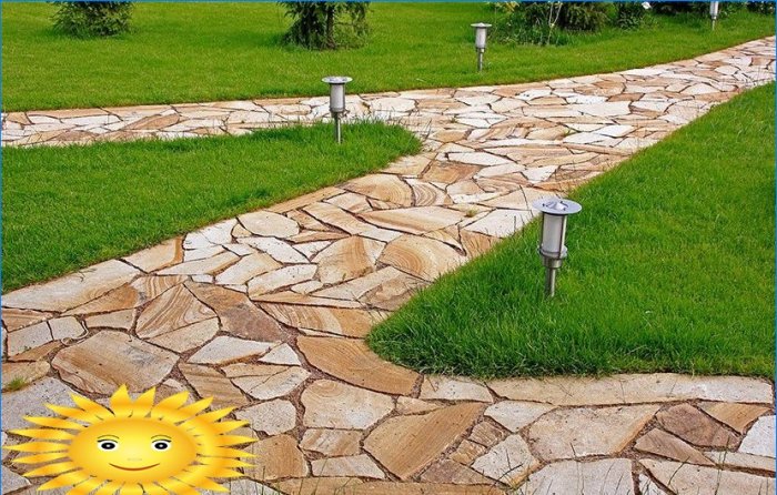 DIY natural stone garden paths