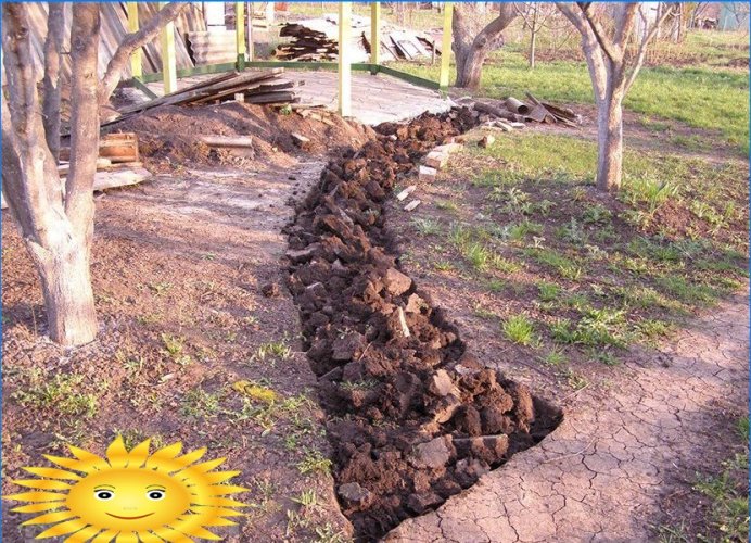 Remove soil under the garden path