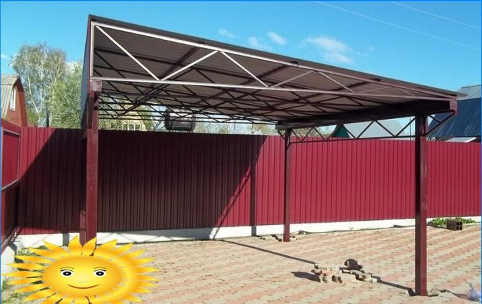 Do-it-yourself carport in the country