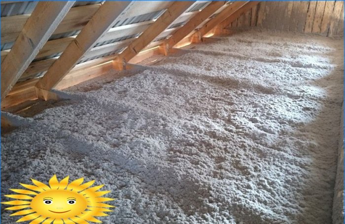 Do-it-yourself ceiling insulation in the house