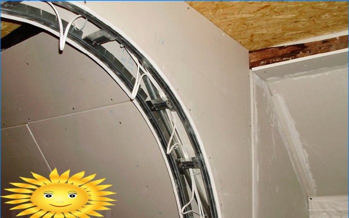 Do-it-yourself drywall arch: step by step instructions