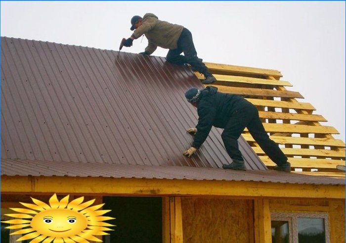Do-it-yourself roof made of corrugated board