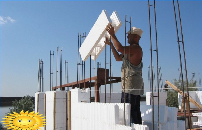 Erection of walls on fixed formwork: technologies, communications, decoration