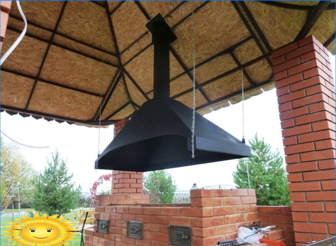 Exhaust umbrella for the barbecue: features, how to do it yourself