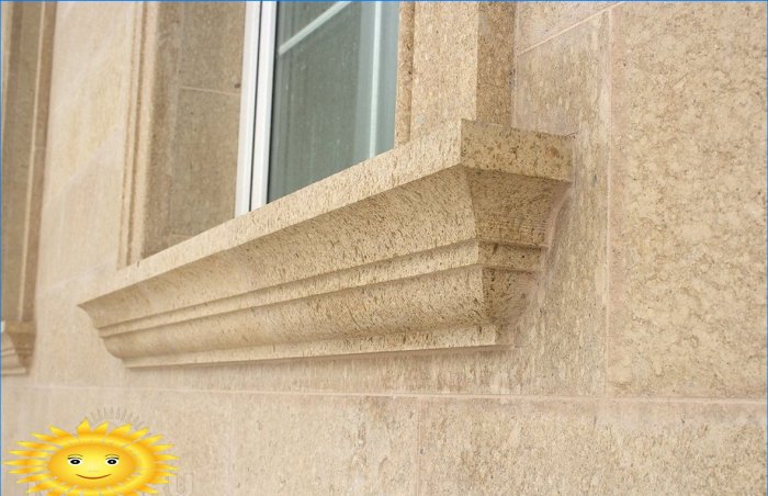 Facade decoration for granite and marble