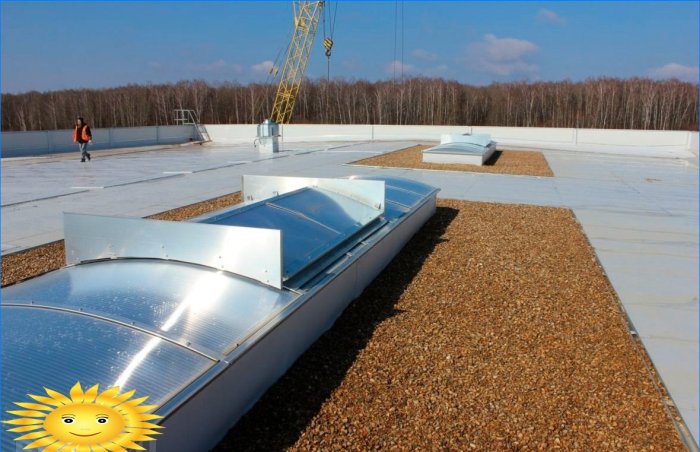 Flat roof slope: flat roof construction