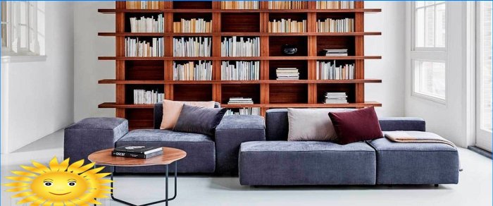 Frameless sofas: features, pros, cons, photo examples