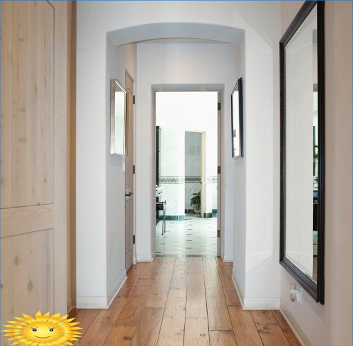 Hallway without interior doors: tips for arranging