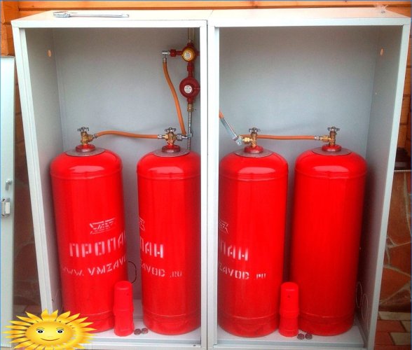 Heating a private house with gas cylinders