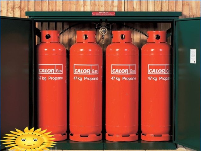 Heating a private house with gas cylinders