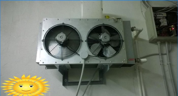 Fan coil unit in the garage