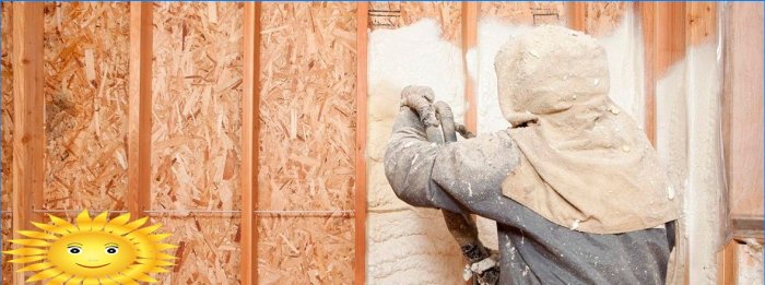 Home insulation by spraying with polyurethane foam: pros, cons, comparison, prices