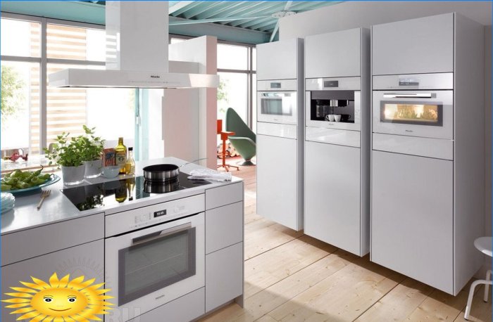 How to arrange household appliances in the kitchen