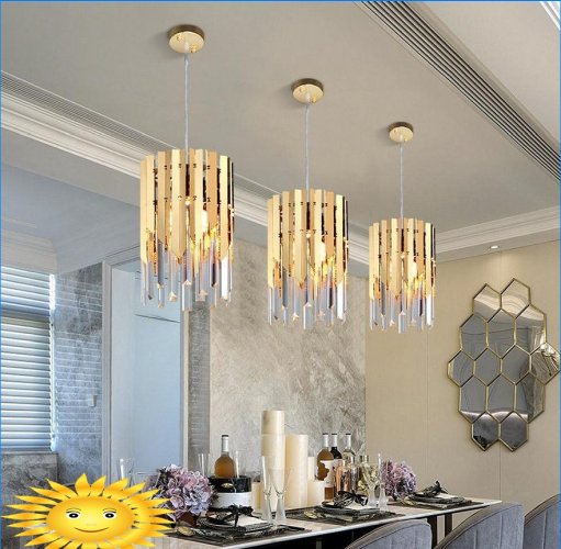 How to choose a chandelier for the kitchen