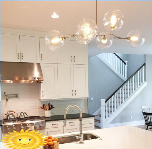 How to choose a chandelier for the kitchen