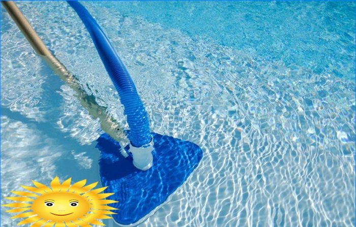 Swimming pool care. Cleaning and disinfection