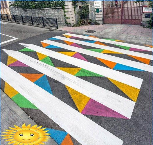 Painted pedestrian crossing