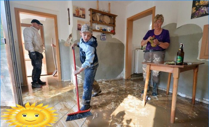 How to restore a house and a plot after a flood