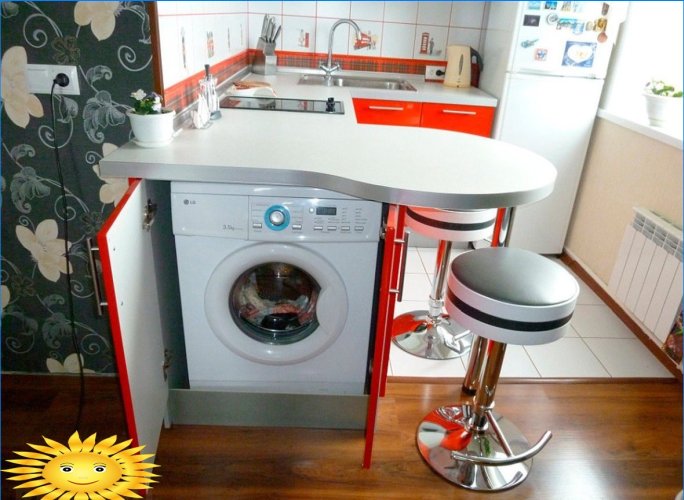Ideas for placing a washing machine in an apartment