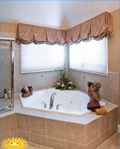 If there is a window in the bathroom - design options