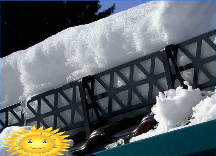 DIY snow holders for the roof