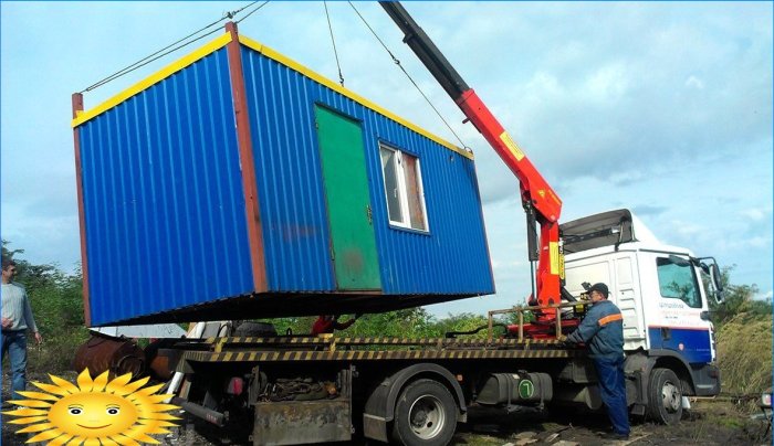 Lifting and moving the change house with your own hands