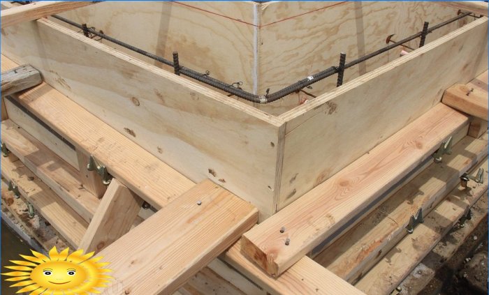 Plywood foundation formwork