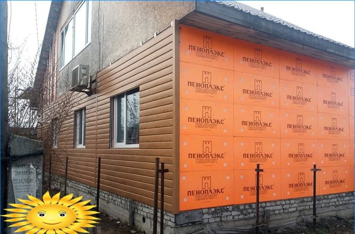 Insulation of the walls of the house Penoplex Comfort