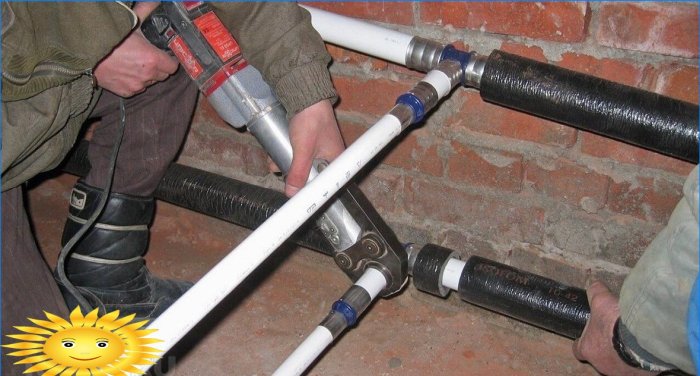 Installation of metal-plastic pipes