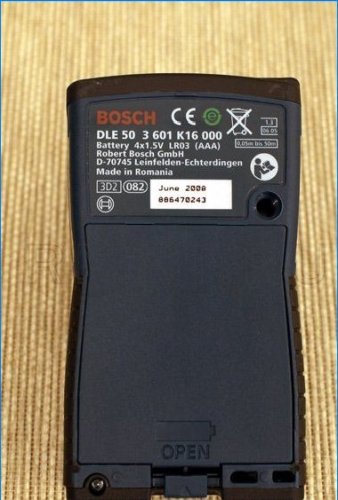Laser rangefinder Bosch DLE 50 Professional - rear side