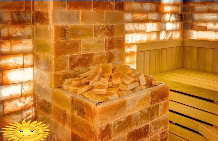 Salt bricks for baths and saunas