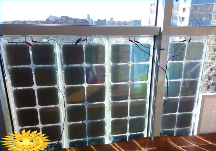 Flexible solar panels in the apartment