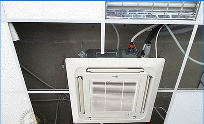 Suspended air conditioner for false ceiling